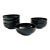 Mid 20th Century McCoy Black Pottery Soup or Cereal Bowls - Set of 6 For Sale