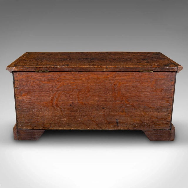 1800's Antique Georgian Oak Apprentice Mule Chest For Sale - Image 6 of 11