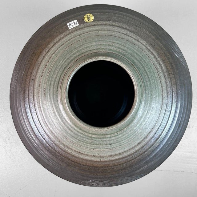 Japanese Ikebana Vase by Echizen Yaki, 1960s For Sale - Image 10 of 15