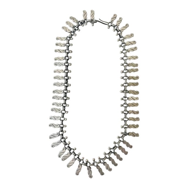 Vintage 1980s Dulce Sterling Silver Spray Link Necklace For Sale