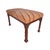 Mid 20th Century Chinese Chippendale Style Stool Faux Bamboo Legs Velvet Chevron Upholstery Bench For Sale - Image 4 of 7
