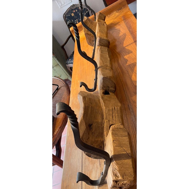 Brown 1940s Rustic Southwestern Coat Rack For Sale - Image 8 of 12