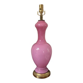 1960s Large Vintage Pink Murano Lamp For Sale