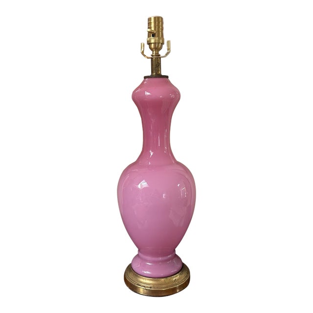 1960s Large Vintage Pink Murano Lamp For Sale