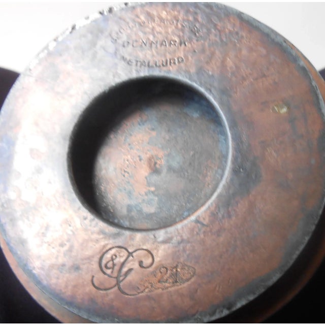 Art Deco Danish Metallurgy Vase from G&C Copenhagen, 1921 For Sale - Image 4 of 5