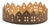 Cut Metal Village Candle Holder 9.75"D For Sale