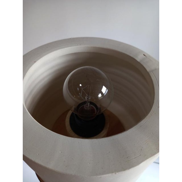 Wood Dorica White Floor Lamp by Pietro Meccani for Meccani Design For Sale - Image 7 of 12