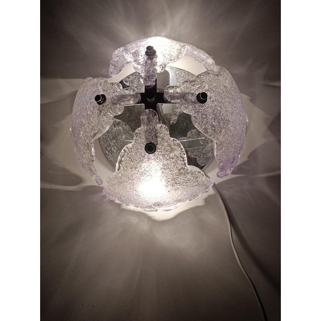 1970s Murano Frosted Glass Wall Sconce, 1970s For Sale - Image 5 of 8