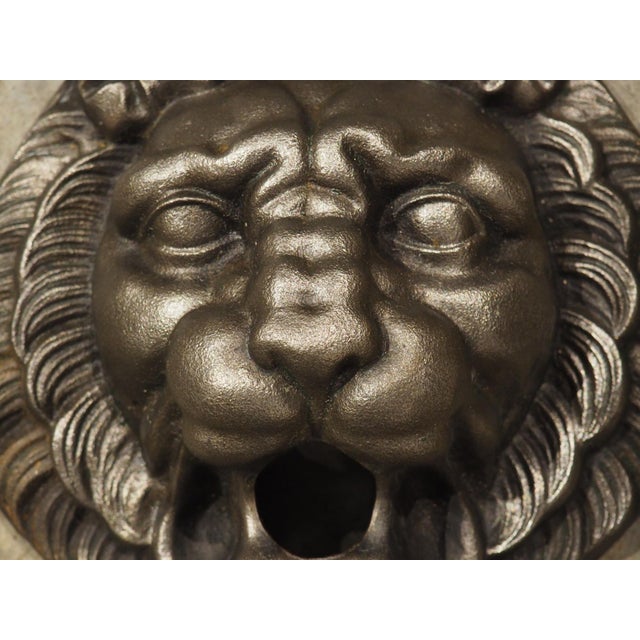 1920s Circa 1920s French Cast Iron Lion Fountain Feature, Spout For Sale - Image 5 of 13