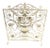 White Wrought Iron and Toleware Fire Screen, 1890s For Sale