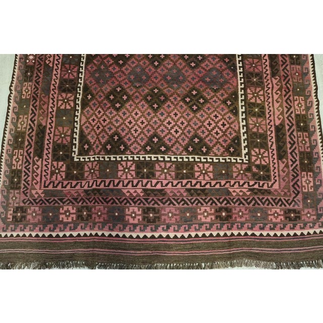 Textile Afghan Kilim Rug, 1950s For Sale - Image 7 of 15