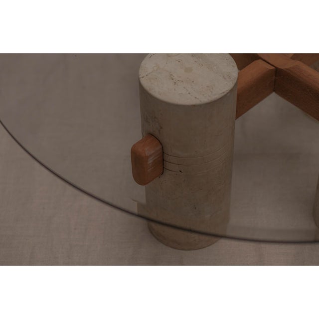 German Brutalist Travertine Coffee Table, 1970s For Sale - Image 11 of 13