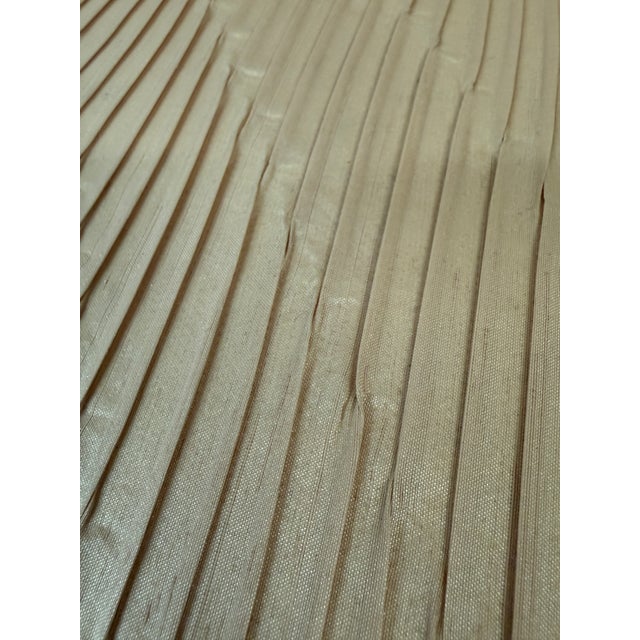 Gustavian Reproduction Parlor Chair in Pleated Silk For Sale - Image 9 of 12