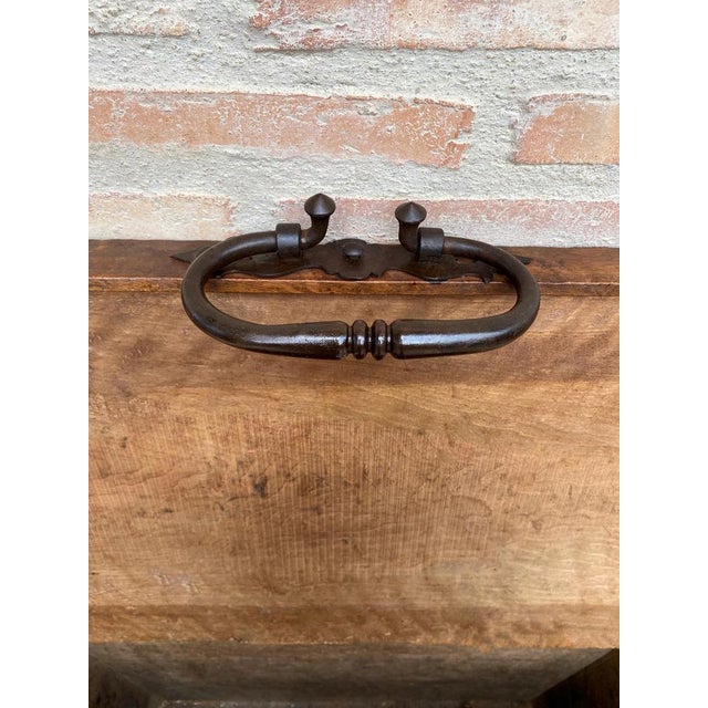 Vintage Wood Chest with Turned Columns, 1920s For Sale - Image 11 of 12