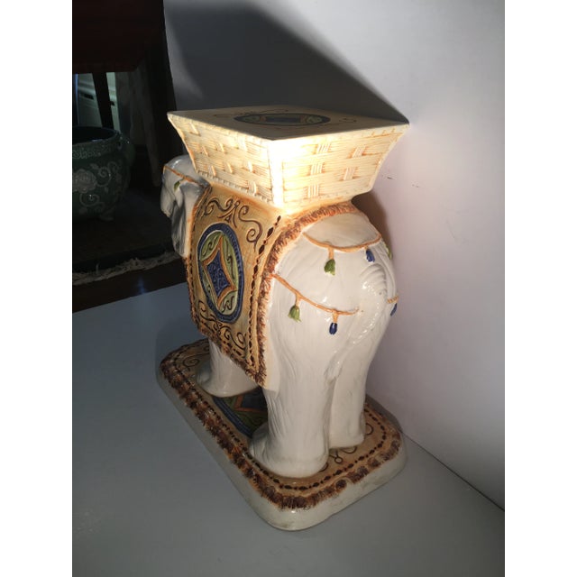 1970s Ceramic Elephant Side Table For Sale - Image 9 of 10