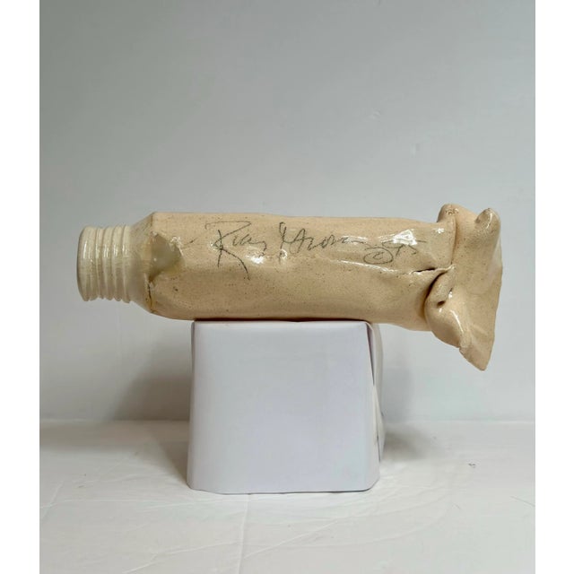 1995 Pop Art Ray Gross Ceramic Crest Toothpaste Tube Sculpture For Sale In Detroit - Image 6 of 7