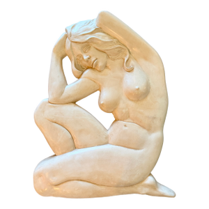 1980s Large Bespoke Female Wall Sculpture Plaster Austin Products Fisher Weinberg Style