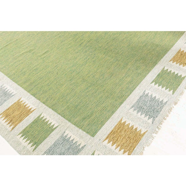 Doris Leslie Blau Vintage Swedish Flat Weave Rug by Bitte Ahlgren For Sale - Image 10 of 11