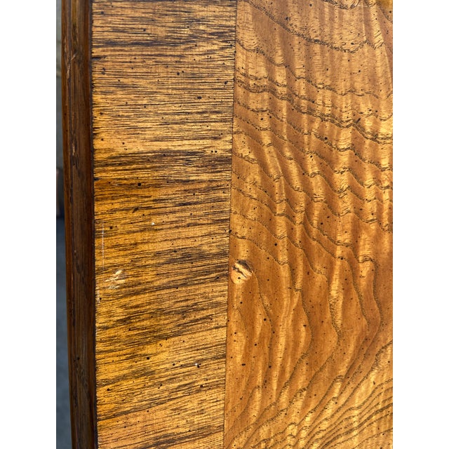 Altavista Lane 1970s Vintage Mid Century Modern Altavista Lane Printmaker’s Desk With Burl Wood Top For Sale - Image 4 of 12