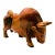 Large Vintage Mid-Century Modern Hand Carved Wood Bull Sculpture For Sale