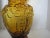 Mid 20th Century Amber Glass Ruffled Rim Statement Vase For Sale - Image 4 of 6