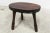 Brown Low Brutalist Wood Stool, 1950 For Sale - Image 8 of 13