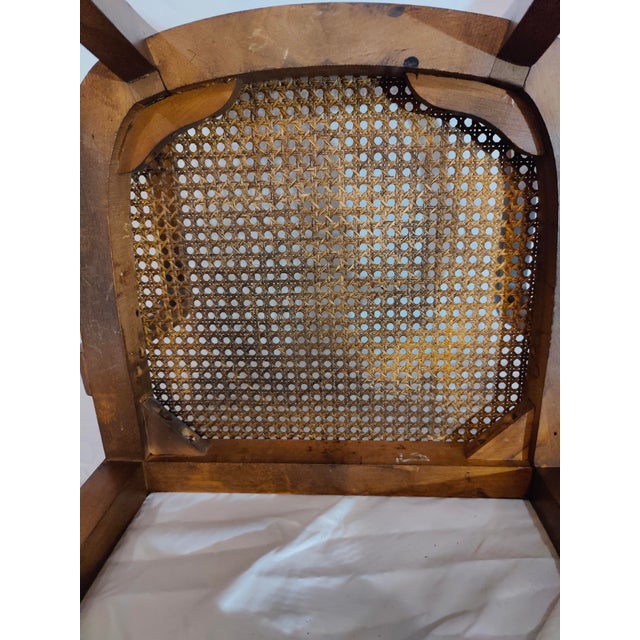 Vintage Cherry Wood and Cane Arm Chair For Sale - Image 11 of 12