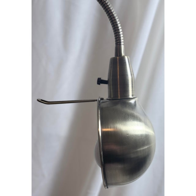 Brass Vintage Brushed Brass Adjustable Pharmacy Floor Lamp, 63” For Sale - Image 8 of 10