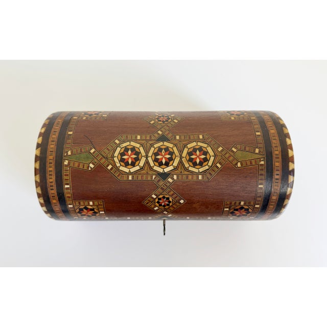 Large Moorish Inlay Lidded Box, Spain, 1950s For Sale - Image 4 of 10
