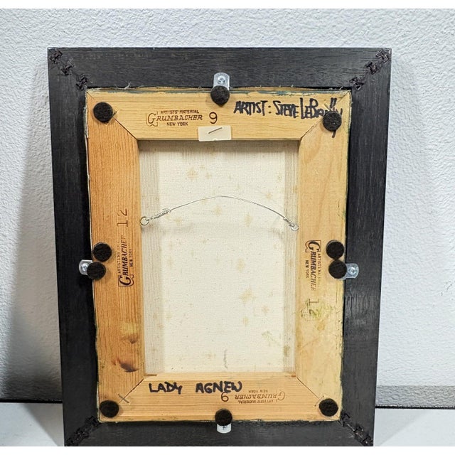 Textile Late 20th Century Steve LeBailly Original Oil on Canvas Portrait – "Lady Agnew" For Sale - Image 7 of 11