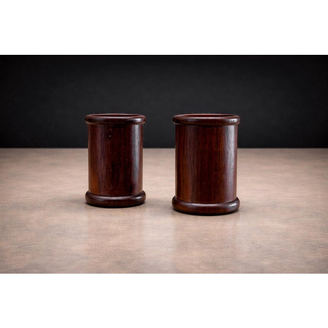 1960s Set of two Brazilian Mid-Century Modern Pen Holders in Rosewood, Jupanam, 1960s - Lot 739 For Sale - Image 5 of 8