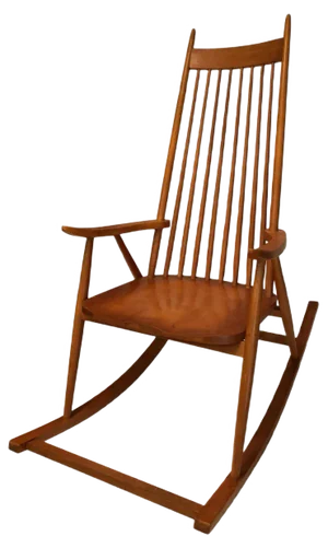 Mid-Century Rocking Chair in Beechwood, 1950s