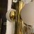 Golden Lamps with White Spheres, Set of 2 For Sale - Image 3 of 5