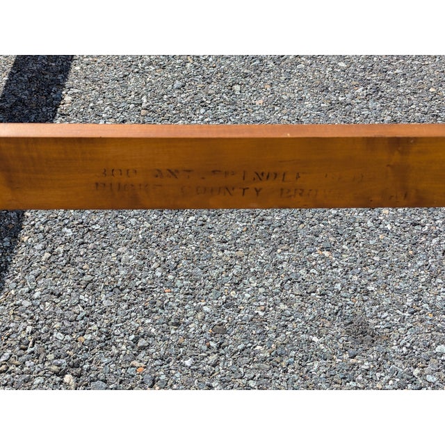 Mid 20th Century Vintage Cherrywood Shaker Style Queen Bedframe For Sale - Image 5 of 10