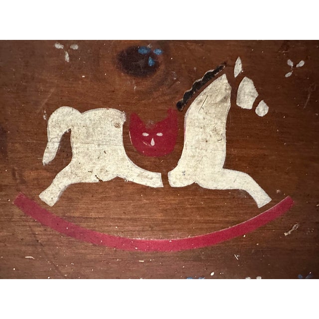 Wood Vintage 1970s Century Folk Art/Farmhouse Wooden Step Stool For Sale - Image 7 of 12