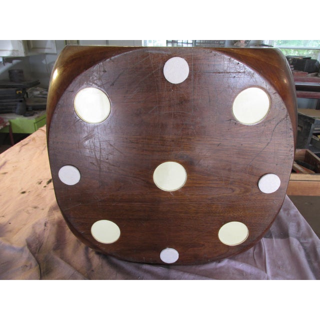 Wood Vintage Six-Sided Die Form Side Table in Walnut Attributed to Constance Posse For Sale - Image 7 of 7