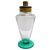 Art Deco cocktail / martini shaker set, featuring a ribbed glass design and vibrant teal green bases. This set is as...