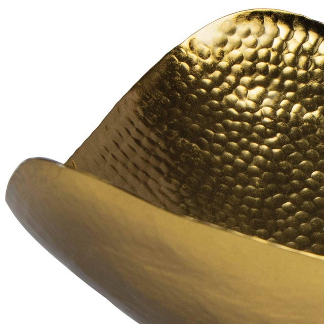 Regina Andrew Milo Steel Bowl, Brass, Large For Sale In Detroit - Image 6 of 9