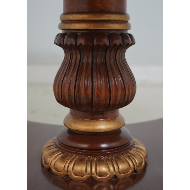 Councill Furniture Councill Round Walnut Regency Style Center Table For Sale - Image 4 of 15