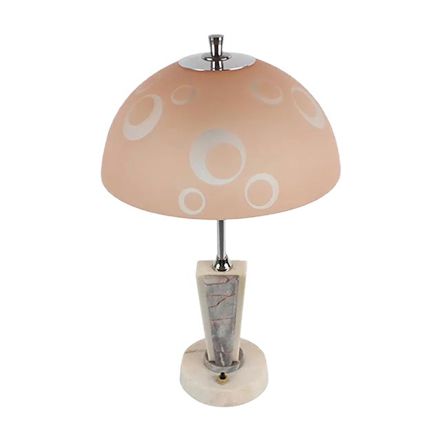 Mid-Century Table Lamp / Stone Prague, 1950s For Sale
