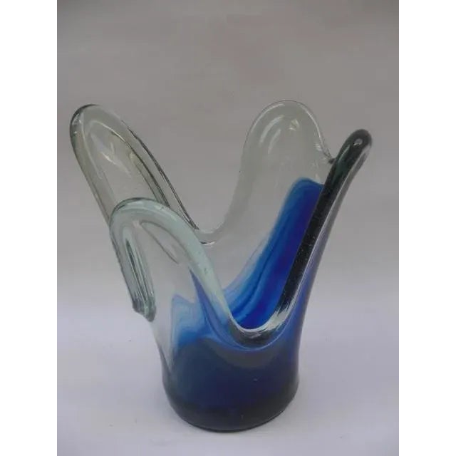 Art Glass Splash Vase For Sale - Image 9 of 9