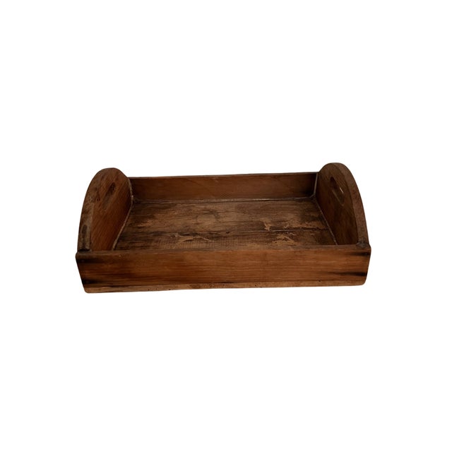 This handmade wood carrying tray is a gorgeous decorative piece or functional piece.