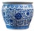 Hand-Painted Flower Pot in Porcelain For Sale