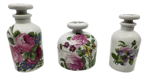 Vintage Paris Porcelain Bathroom Set, France, 1950, Set of 3