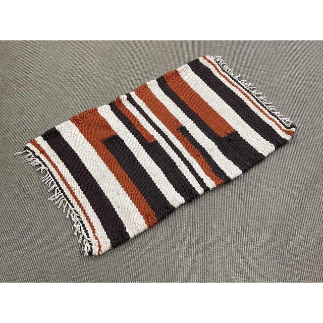 Moroccan Handmade Wool Rug For Sale - Image 3 of 8