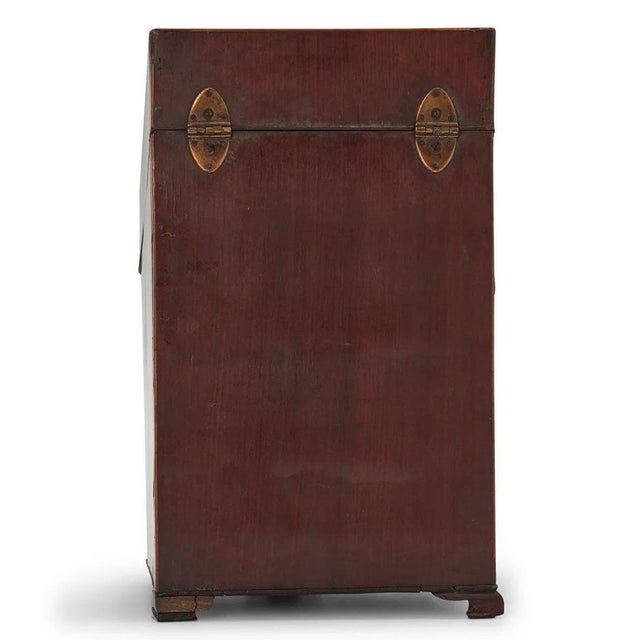 18th Century Antique George III Inlaid Mahogany Knife Box Tantalus Decanter Set For Sale - Image 5 of 7