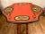 Wood 19th Century Colonial Drop Leaf Side Table With Hand Painted Tole Details, Half Serpentine Leafs, and Butterfly Supports For Sale - Image 7 of 13