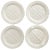 Bring timeless coastal, cottage core, or farmhouse charm to your table or wall with this set of four white majolica-style...
