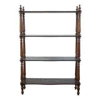 Open Etagere with Shelves and Turned Cabinets For Sale