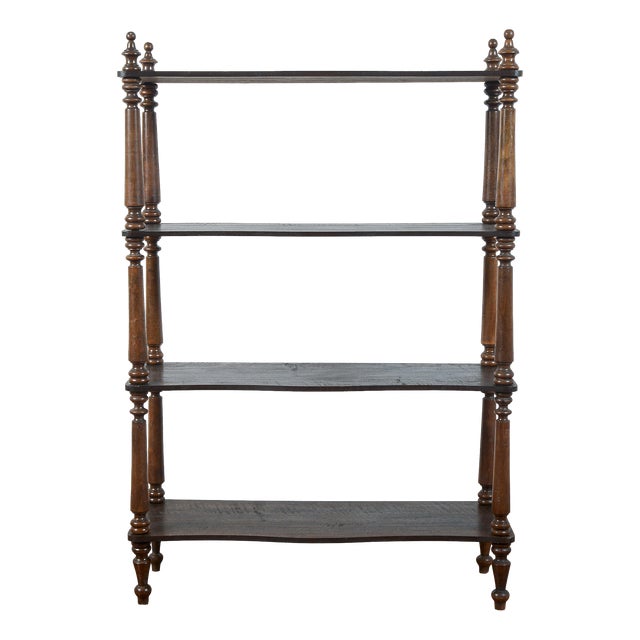 Open Etagere with Shelves and Turned Cabinets For Sale